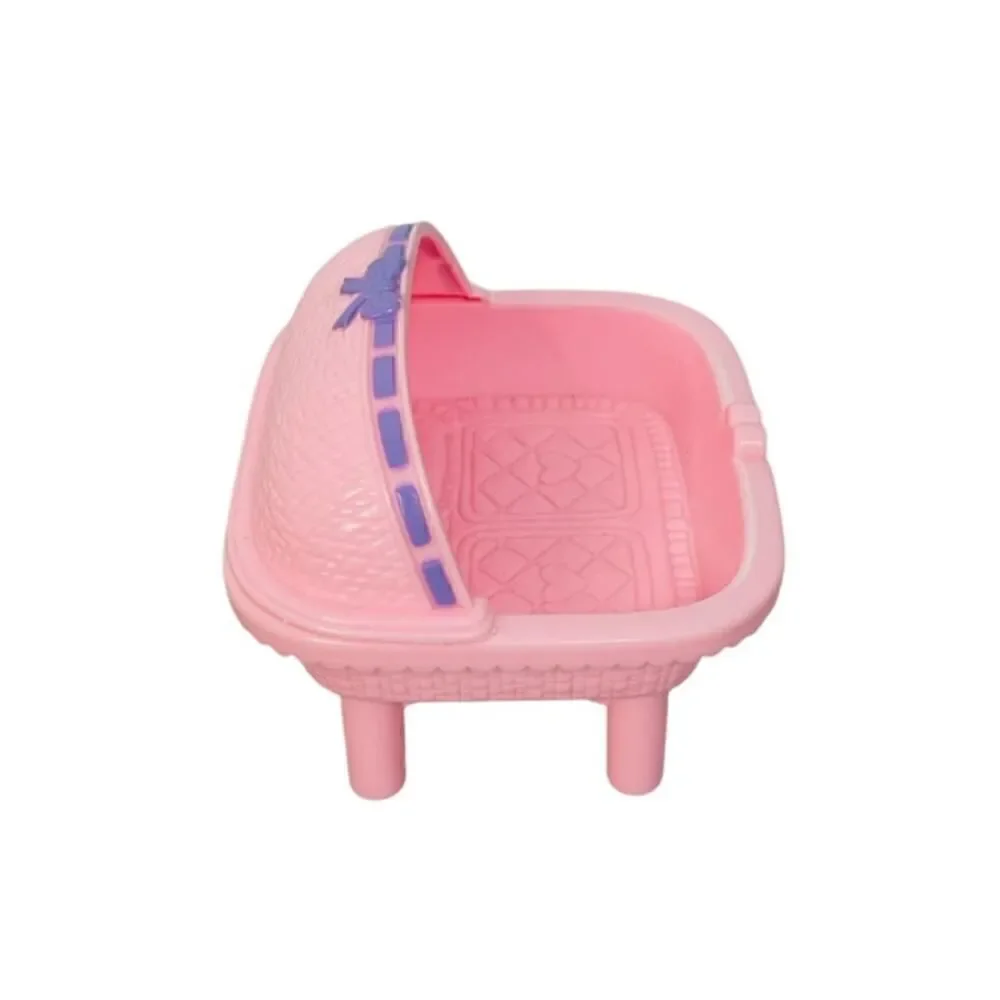 PLAYSKOOL Dollhouse TWIN BABY BED BASSINET CRIB for 2.5 inch INFANT DOLLS Rare!
